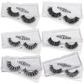 3d mink fur false eyelash 3d mink eyelashes with box